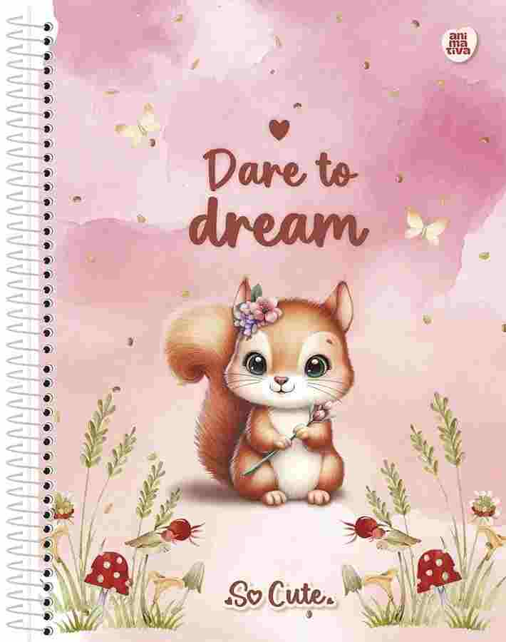 CADERNO ESPIRAL 1/4 C.D.SO CUTE 